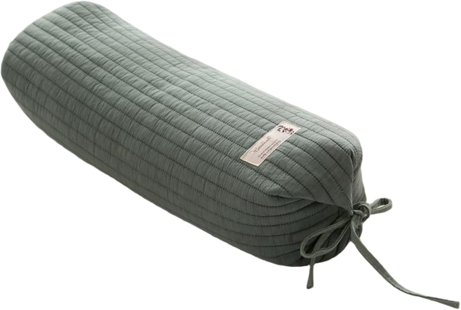 Organic Moisture Wicking Cylindrical Pillow with Removable Cover