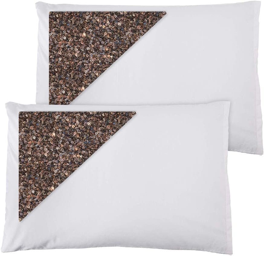 Organic Buckwheat Pillow for Sleeping with Pillow Case