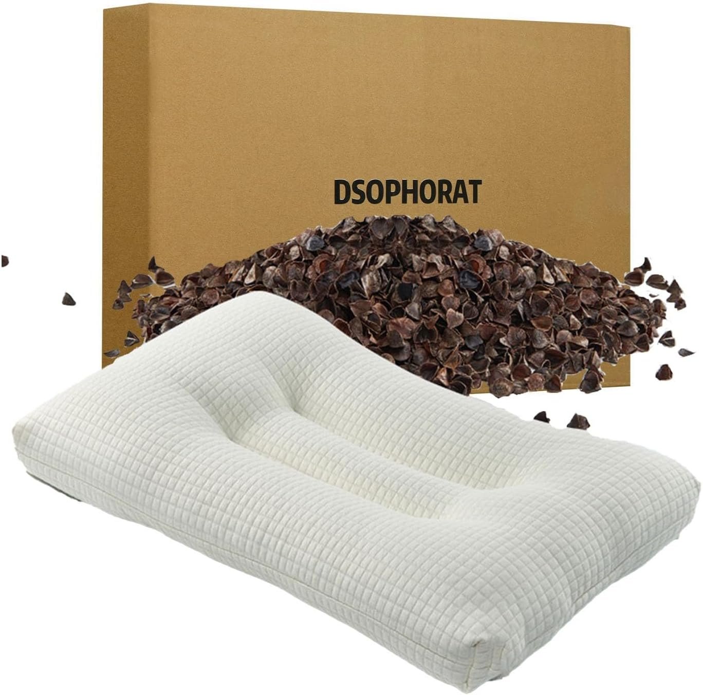 Cotton Buckwheat Pillow Comfortable(Small 45x23x4cm)