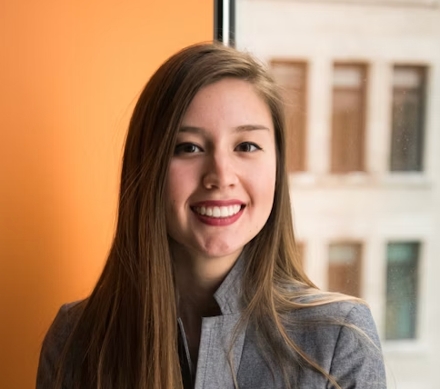 Smiling woman in bright room